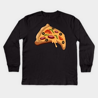 Pizza Piece Pizzeria Kids Long Sleeve T-Shirt